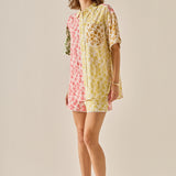 Maisie Colorblock Printed Shorts
