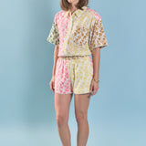Maisie Colorblock Printed Shorts