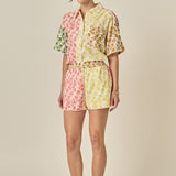 Maisie Colorblock Printed Shorts