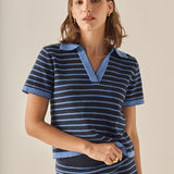 The Stripe Polo Scallop Sweater
