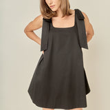 Statement Bow A-Line Mini Dress