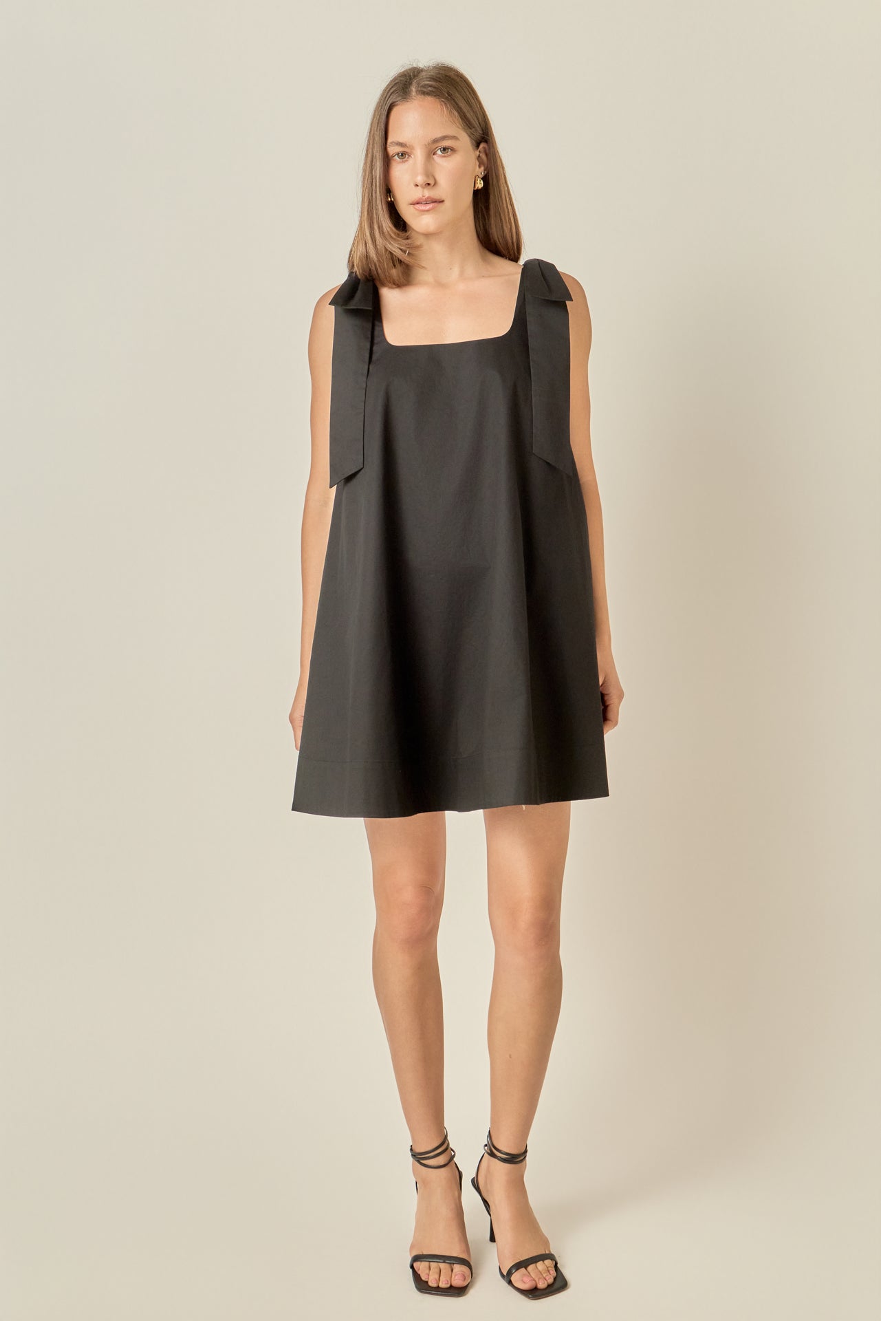 Pleated A-line Knit Mini Dress – English Factory