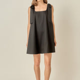 Statement Bow A-Line Mini Dress