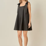 Statement Bow A-Line Mini Dress