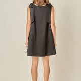 Statement Bow A-Line Mini Dress