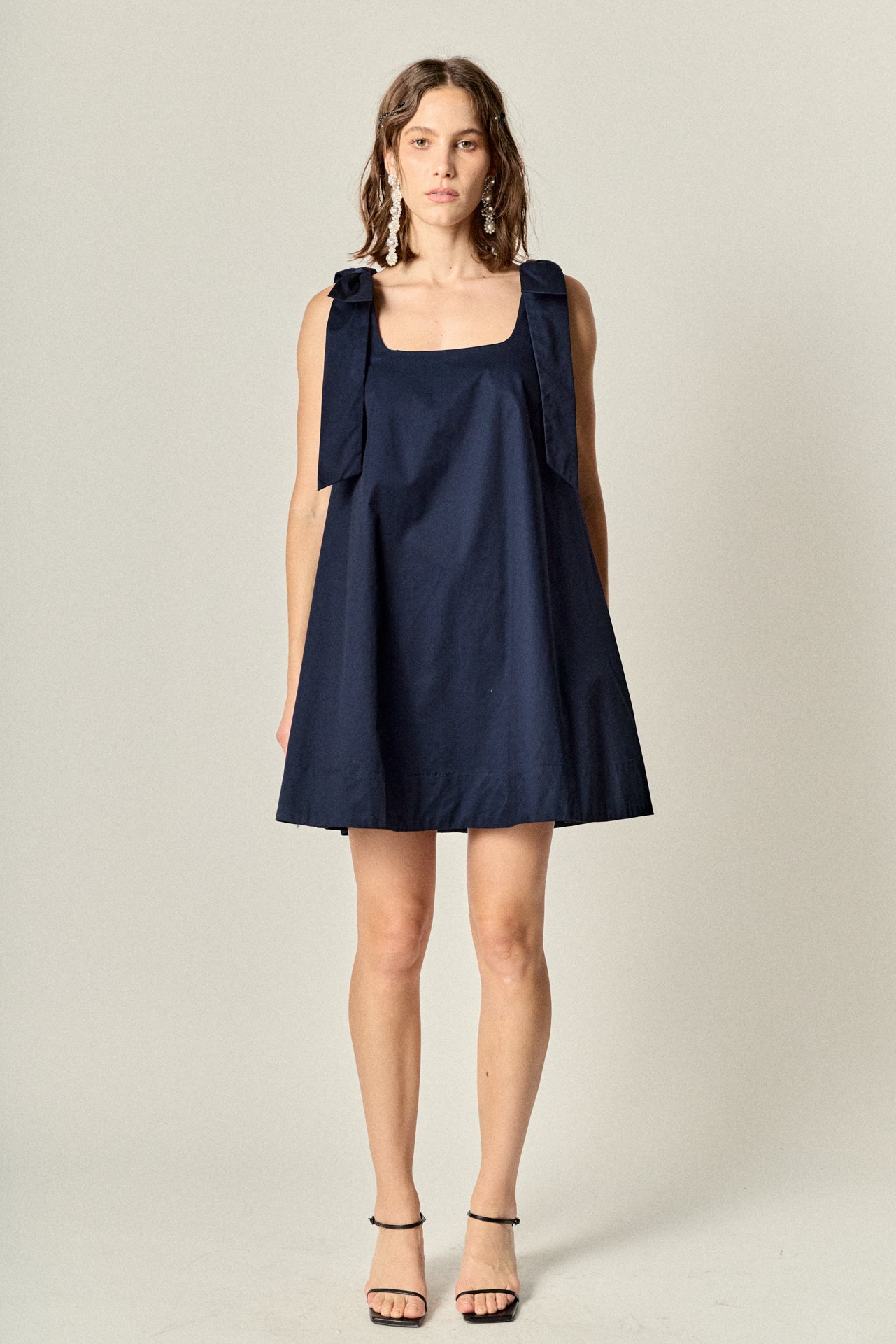 english factory petite puff-sleeve bow mini dress Puff Sleeve Petite Mini Dress With Sleeves English Factory Petite Puff-Sleeve Bow Mini Dress