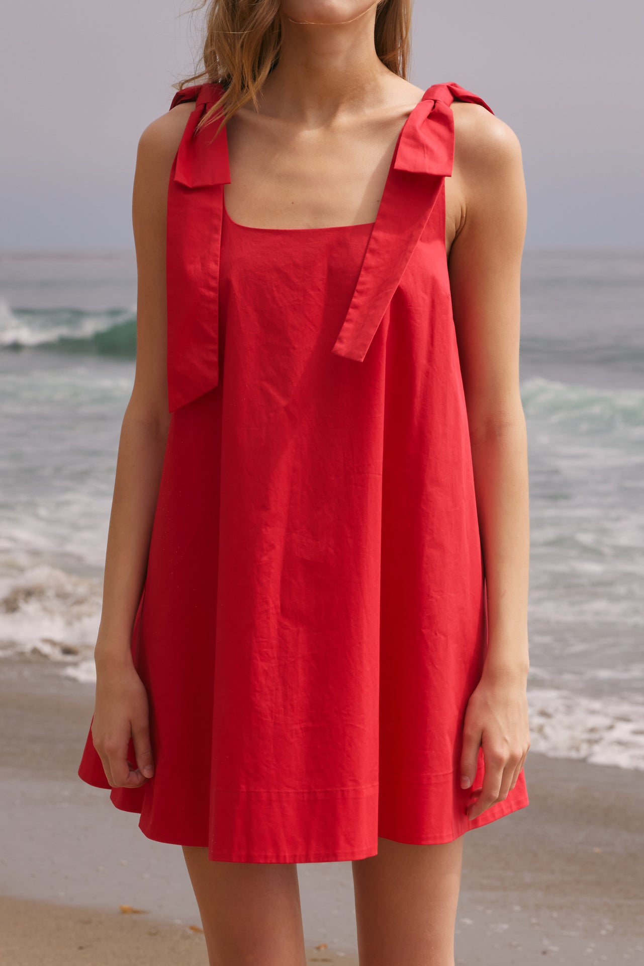 Statement Bow A-Line Mini Dress English Factory Statement Bow A-Line Mini Dress English Factory