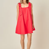 Statement Bow A-Line Mini Dress
