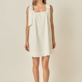 Statement Bow A-Line Mini Dress