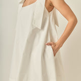 Statement Bow A-Line Mini Dress
