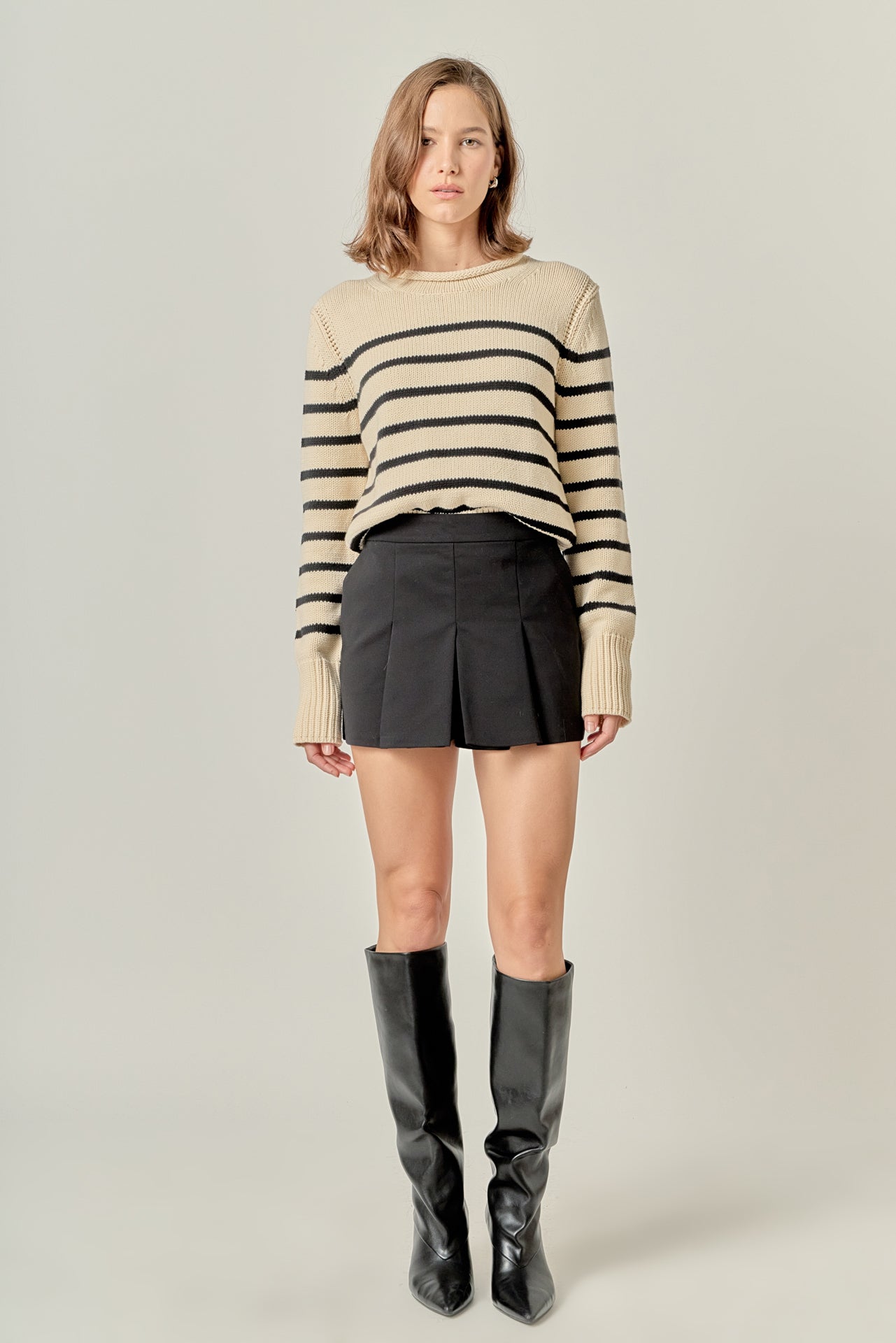 Stripe Zip up Sweater – English Factory