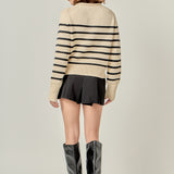 Rollneck Sweater in Stripe