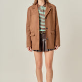 Faux Suede Jacket
