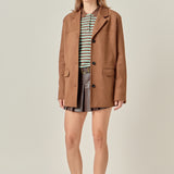 Faux Suede Jacket