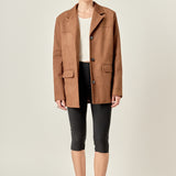 Faux Suede Jacket