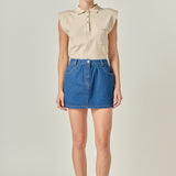 Ruffle Denim Skort