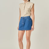 Ruffle Denim Skort