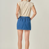 Ruffle Denim Skort