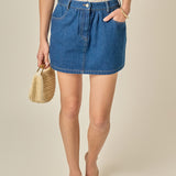 Ruffle Denim Skort