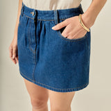 Ruffle Denim Skort