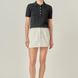 Ruffle Denim Skort