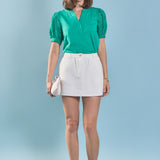 Ruffle Denim Skort