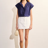 Ruffle Denim Skort