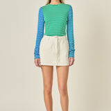 Ruffle Denim Skort