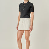 Ruffle Denim Skort