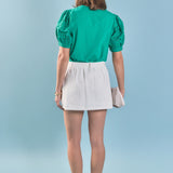 Ruffle Denim Skort