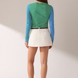 Denim Tuck Skort