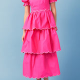 Scallop Tiered Dress