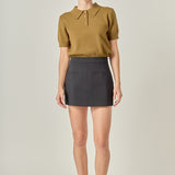 Polo Knit Top