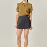 Polo Knit Top