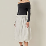 Balloon Midi Skirt