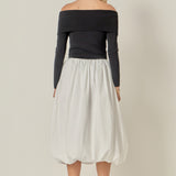 Balloon Midi Skirt