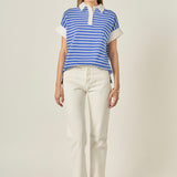 Classic Striped Polo Sweatshirt