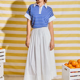 Classic Striped Polo Sweatshirt