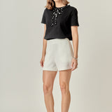 Bow Bead Detail Top