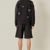 Pearl Bow Scuba Sweatshirt