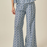 Printed High-Waisted Pants