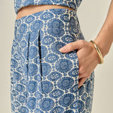 Printed High-Waisted Pants