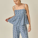 Printed High-Waisted Pants