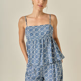 Printed Babydoll Top