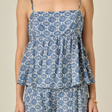 Printed Babydoll Top