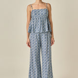 Printed Babydoll Top