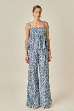 Printed Babydoll Top