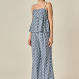 Printed Babydoll Top