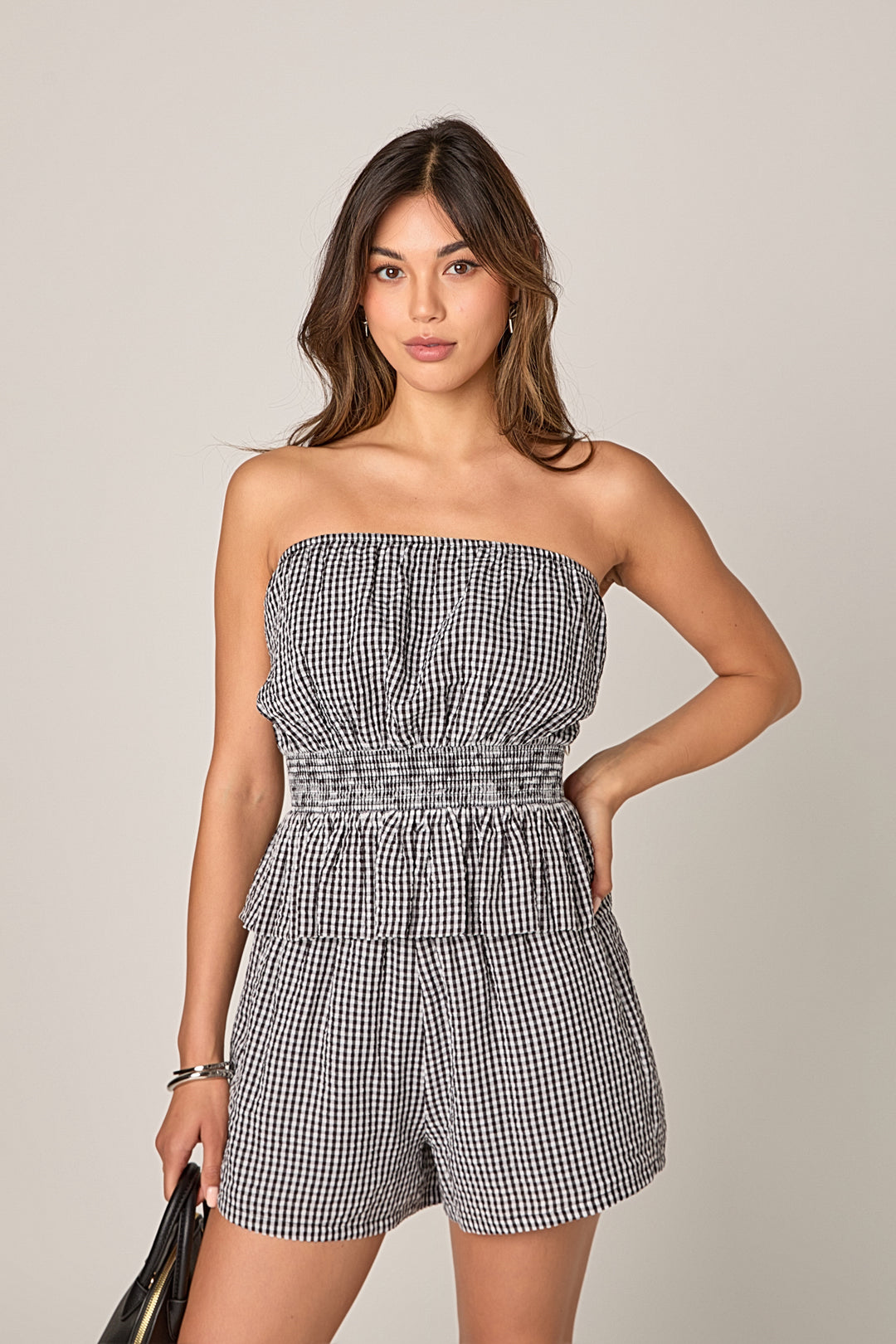 Olivia Top Gingham Check