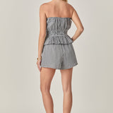 Gingham Smocked Waist Shorts